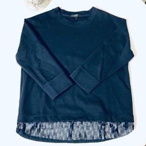 J. Crew Navy Blue Sequin Sweater
